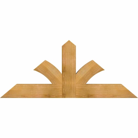 Ekena Millwork Richland Rough Sawn Timber Gable Bracket, Western Red Cedar, 60"W x 25"H x 4"D x 6"F, 10/12 Pitch GBW060X25X0406RIC00RWR